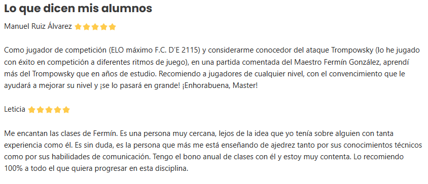 Testimonio de alumno