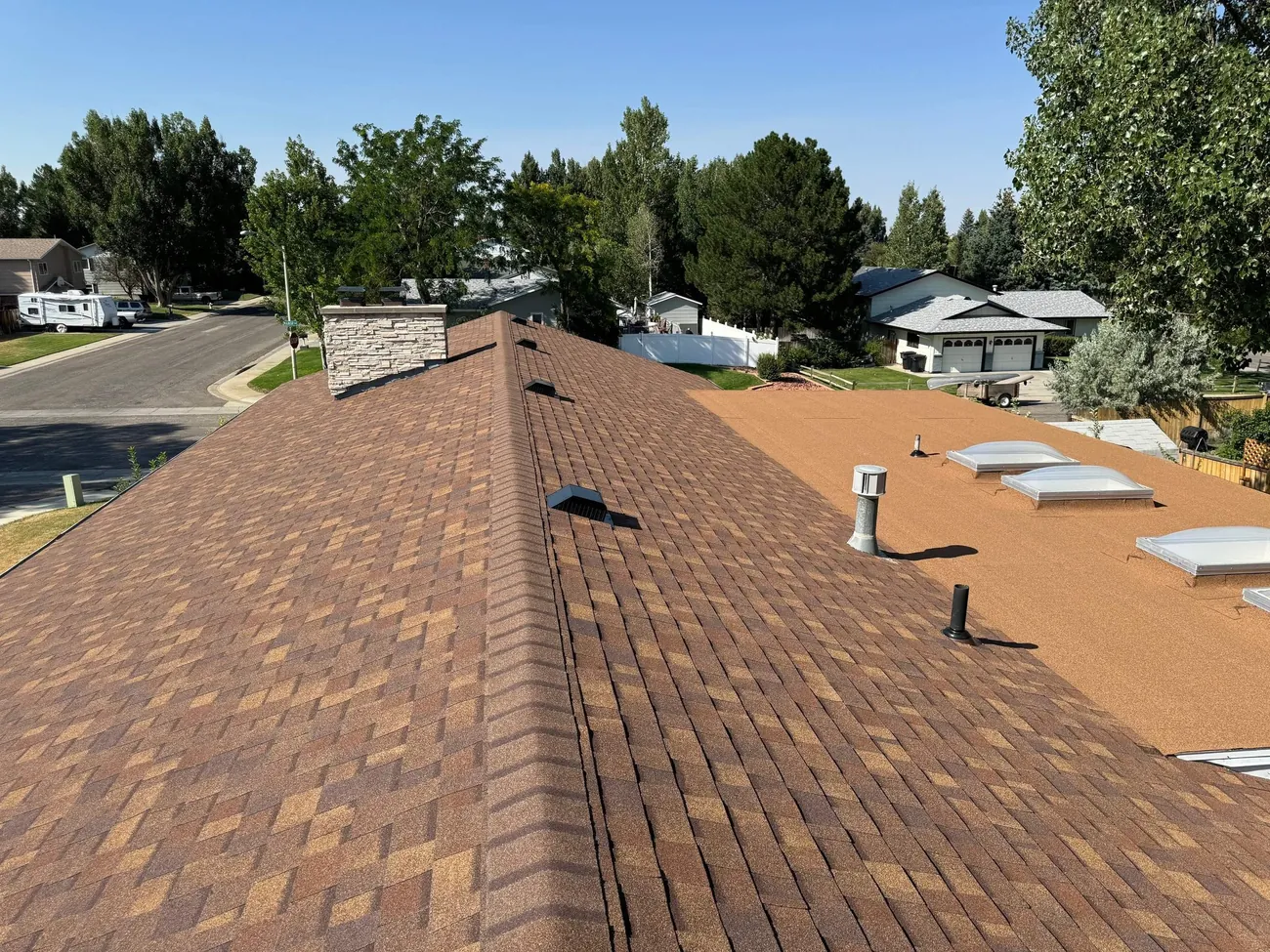 New shingle roof on a home in Casper, WY