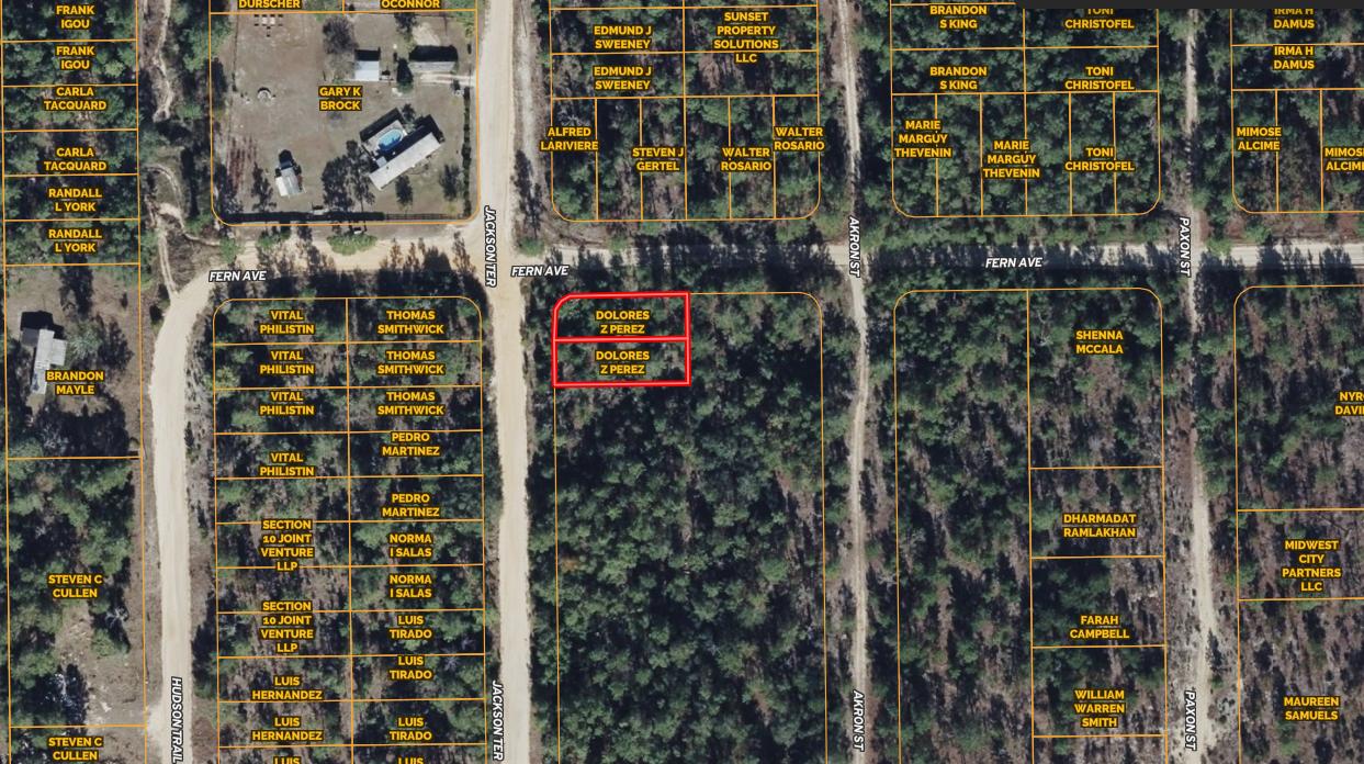 Parcel boundary and property line map view