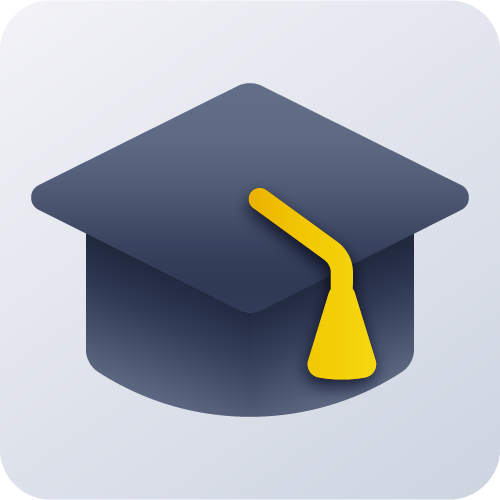 PhDs and academics graduation cap icon for scholarly speakers