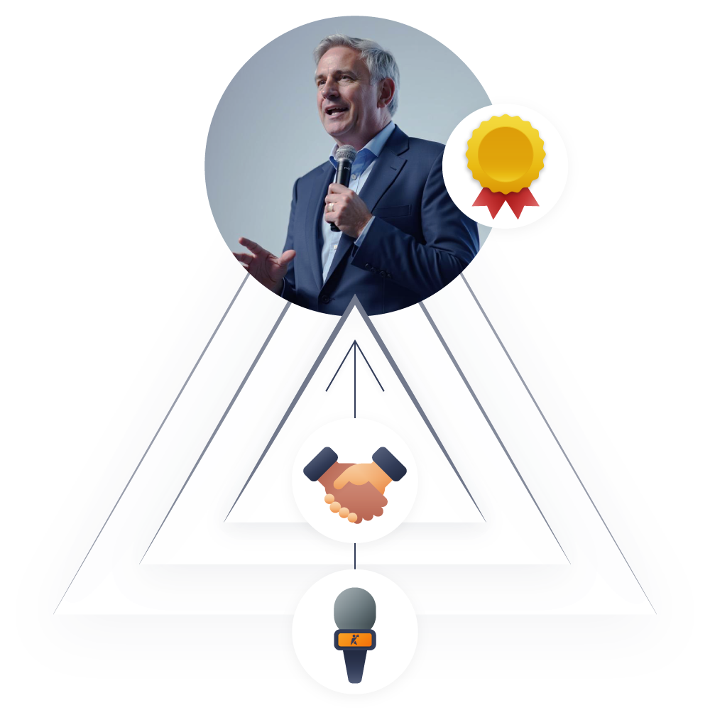 Business consultant building authority through speaking to convert high-value clients - thought leadership positioning strategy