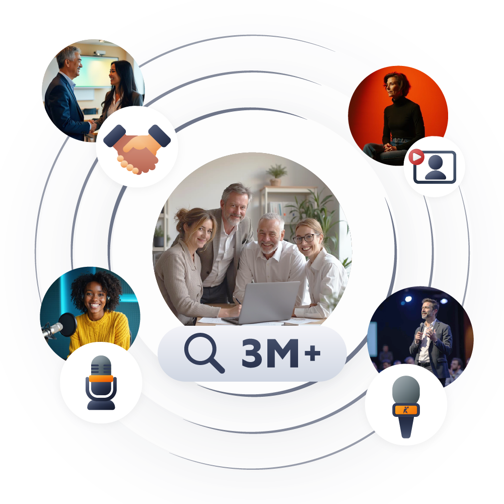 Agency building a multi-channel outreach plan—podcasts, conferences, media, and partnerships around the client.