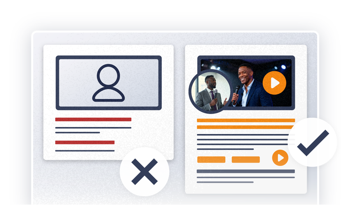 What's broken in traditional business development - Random outreach, unreliable referrals, unpredictability, and inconsistent deal flow illustrated with icons
