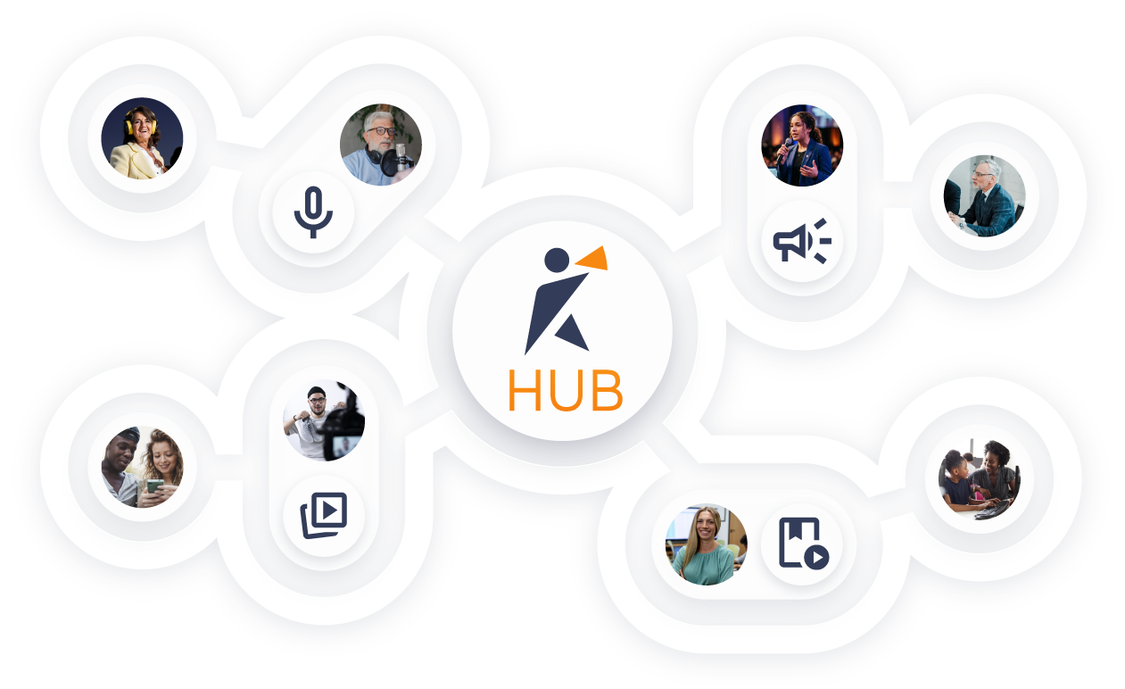 SpeakerHUB network — one hub connecting every income stream
