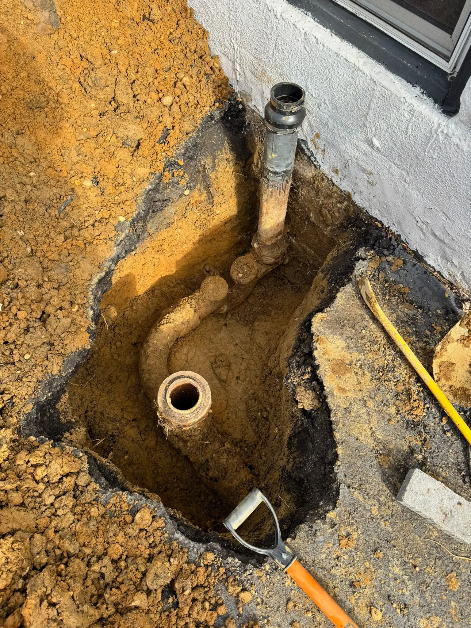 Clogged drain line before cleaning in Red Bank NJ
