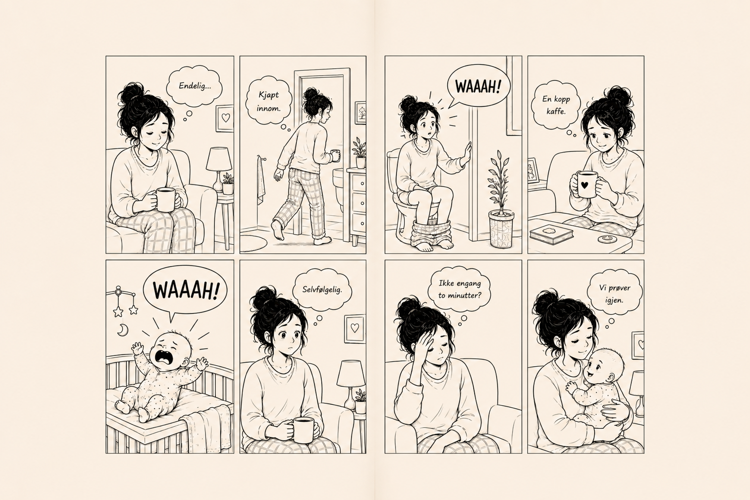 Kaffen blir kald — comic