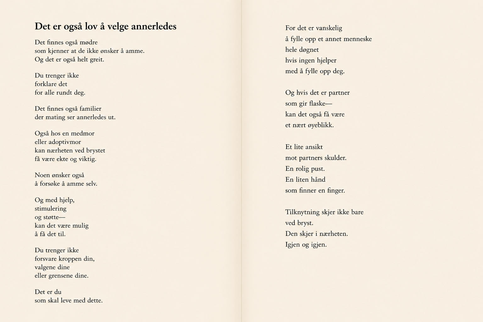 Det er også lov å velge annerledes