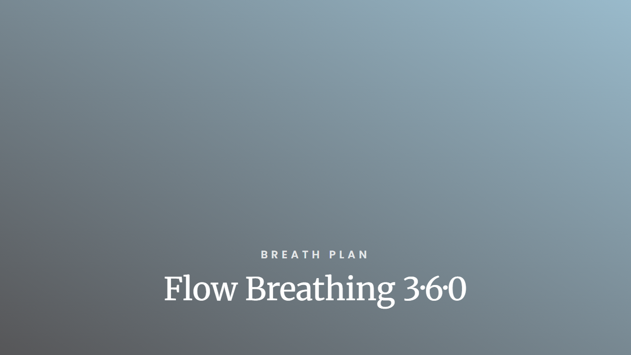 Flow Breathing 3·6·0 — guided practice