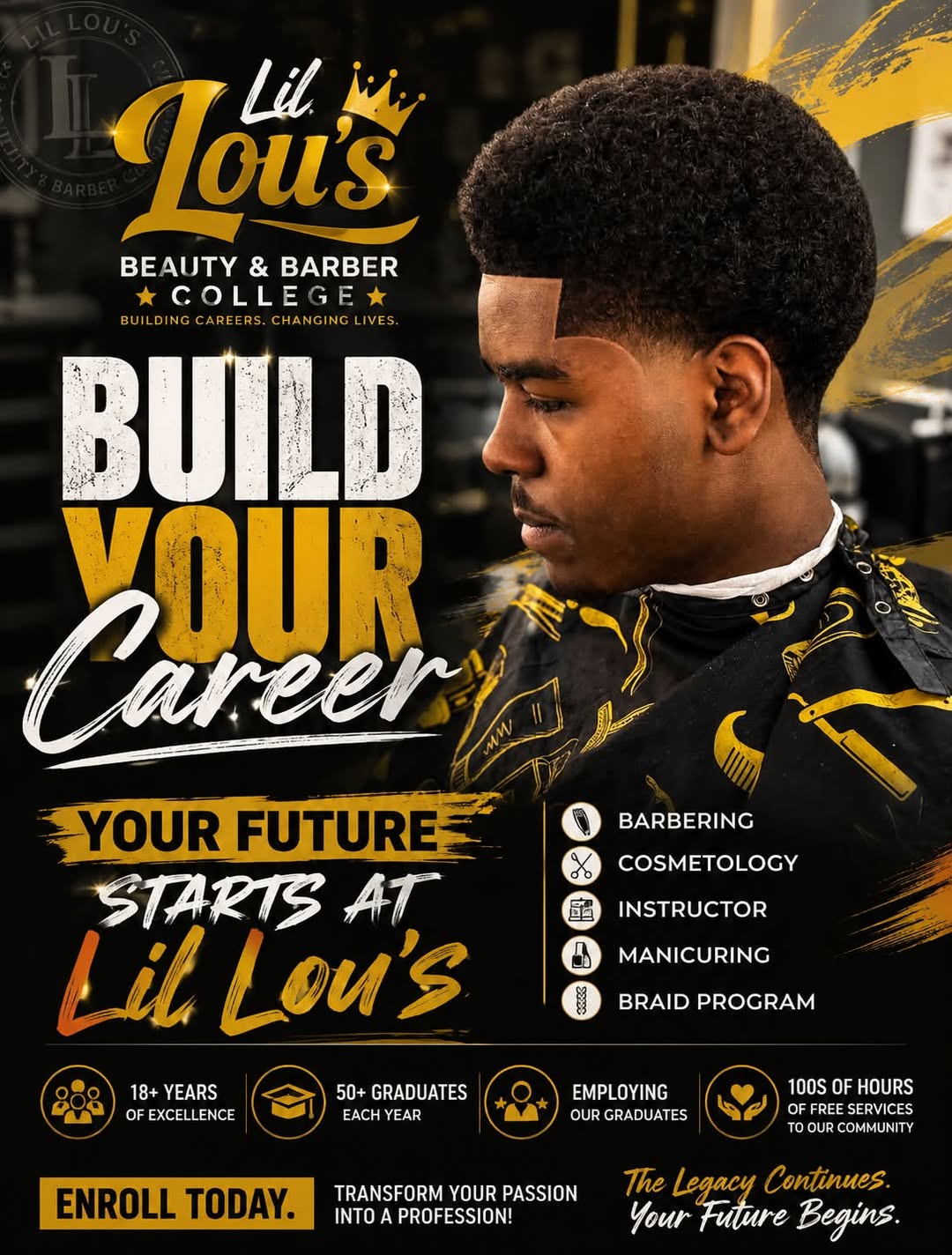 Louis J. Robb, award-winning barber, owner and instructor of Lil Lou's Beauty & Barber College