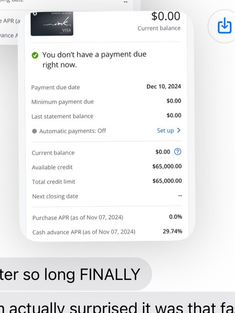 Client screenshots showing $100K in combined Chase approvals