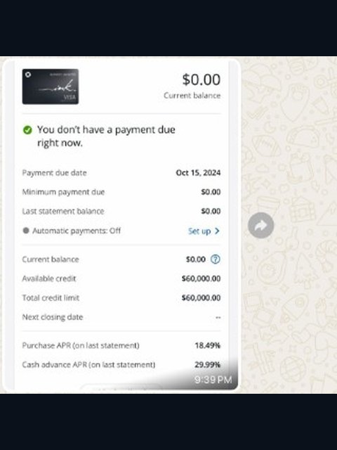 Chase business card approval with a $60,000 credit limit