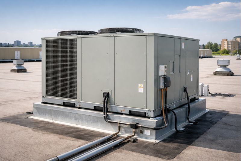 Commercial HVAC system installed on a rooftop.