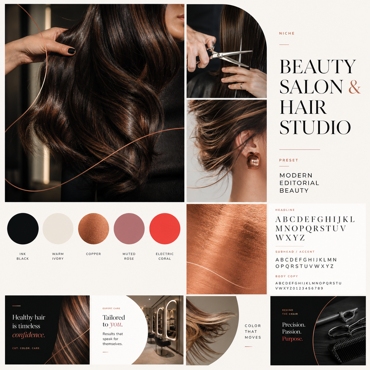 Beauty Salon and Hair Studio brand foundation