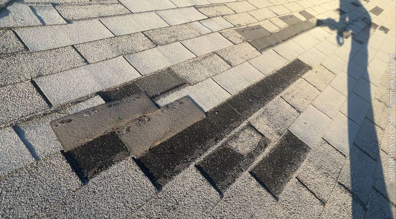 Several missing shingles