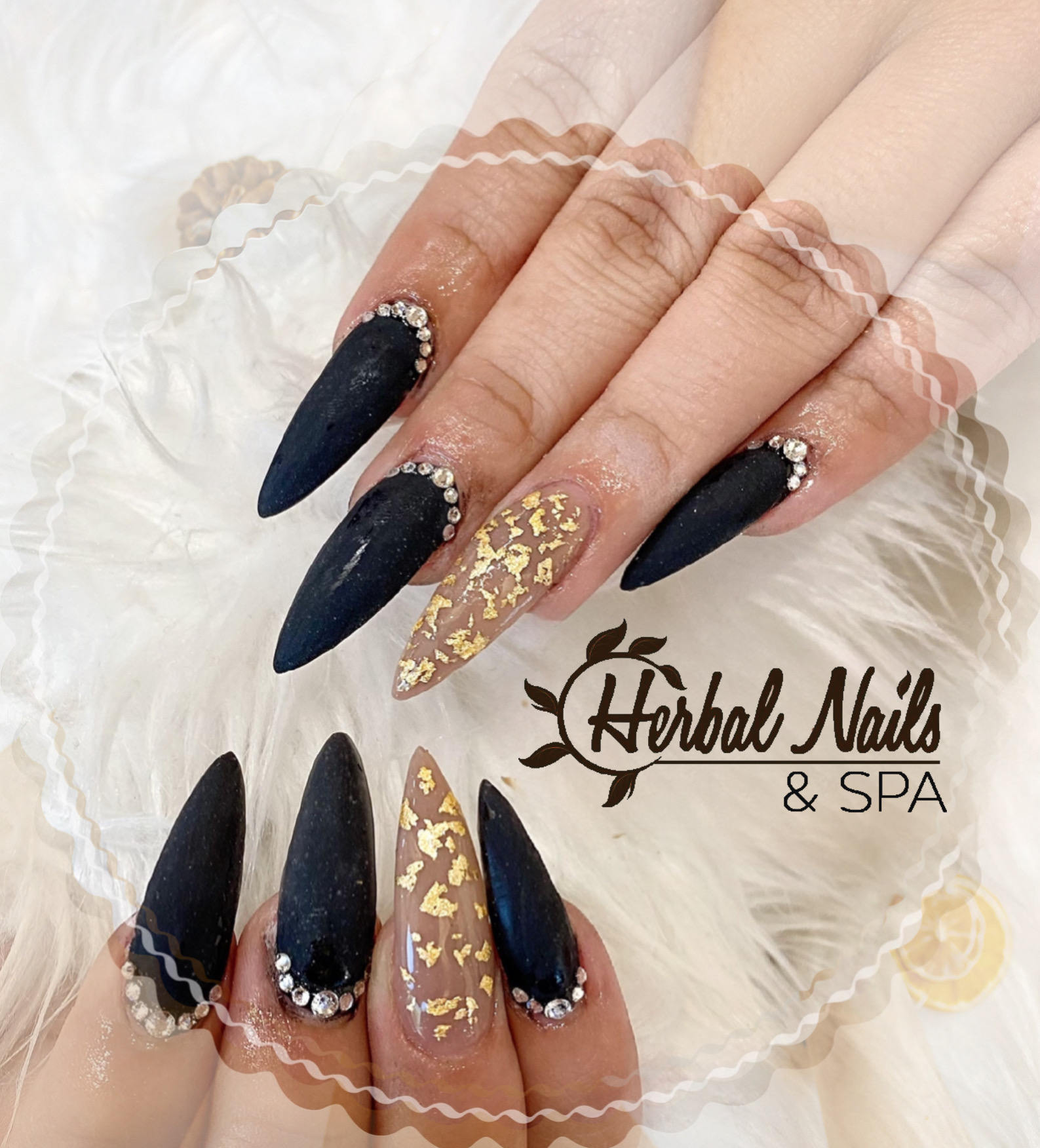 French manicure Herbal Nails Spa Brea