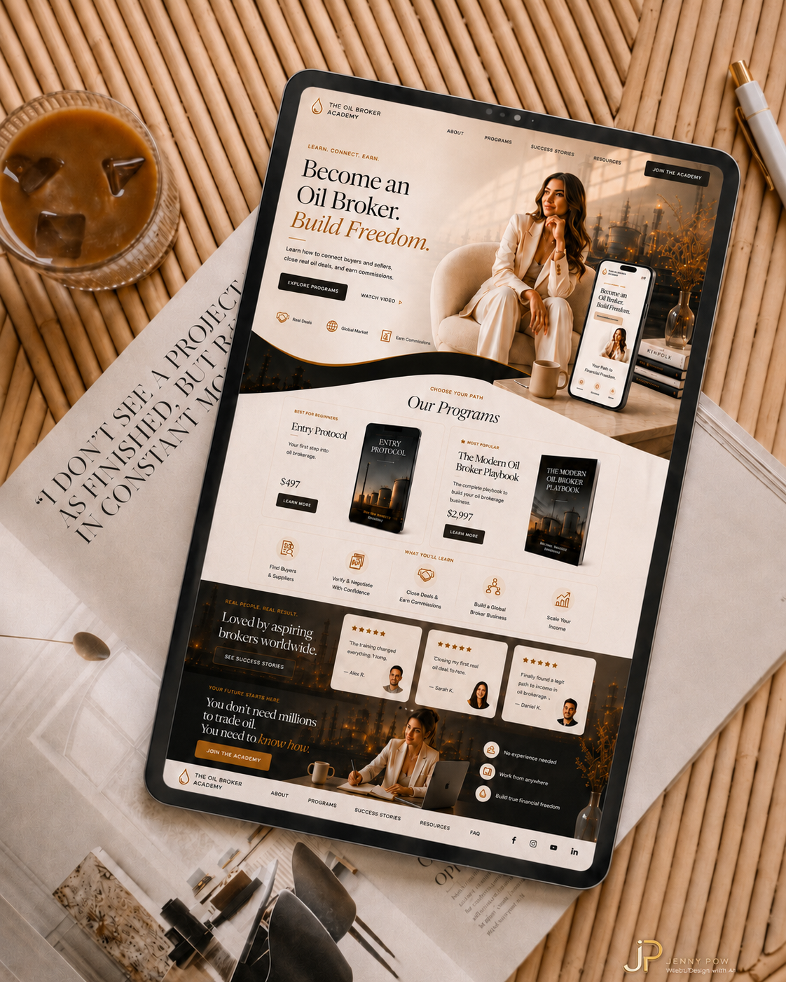 The Oil Broker Blueprint, Websites