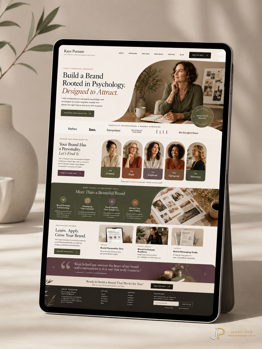 The Brand Psychology Blueprint, Websites