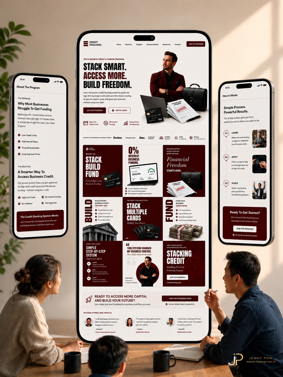 The Credit Stacking Blueprint, Websites