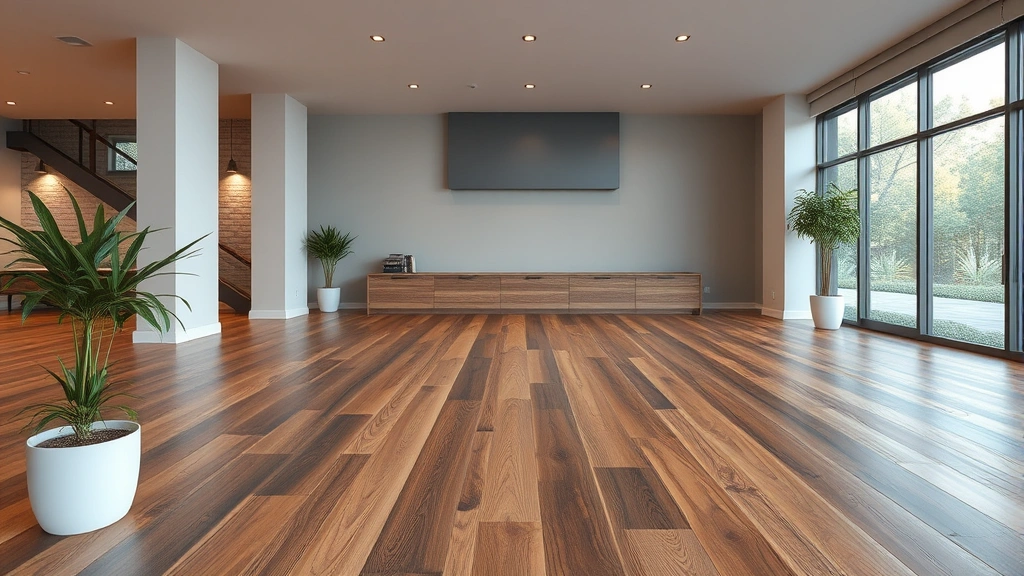 Flooring installation in a modern home in Woodland, CA with light wood and stylish decor.