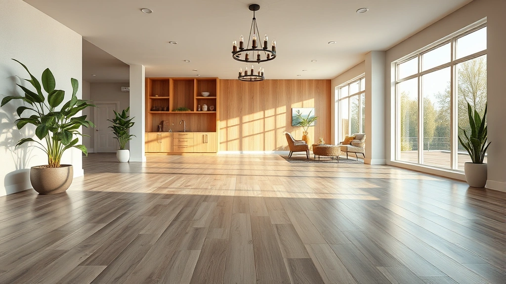 Flooring installation in a modern living room in Carmichael, CA.