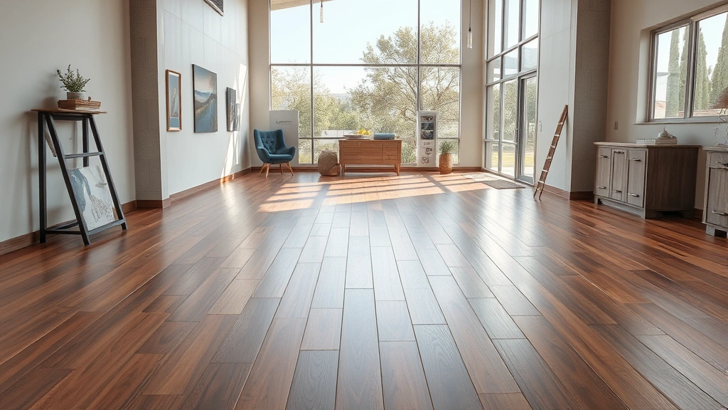 Flooring in Rescue CA with wood planks and modern decor in a bright, inviting room