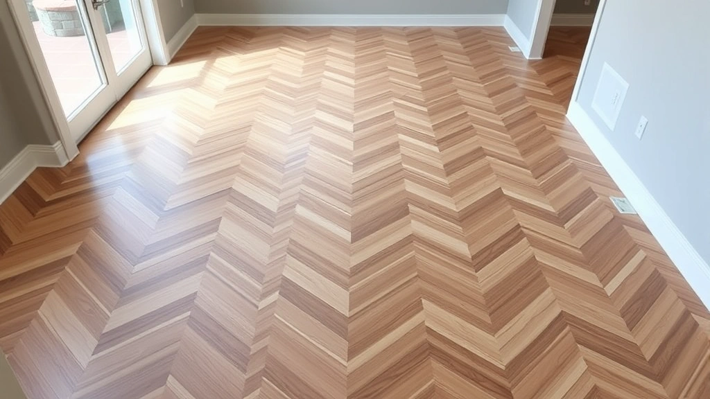 Chevron Hardwood installation project in Roseville CA showcasing elegant wooden flooring design and craftsmanship