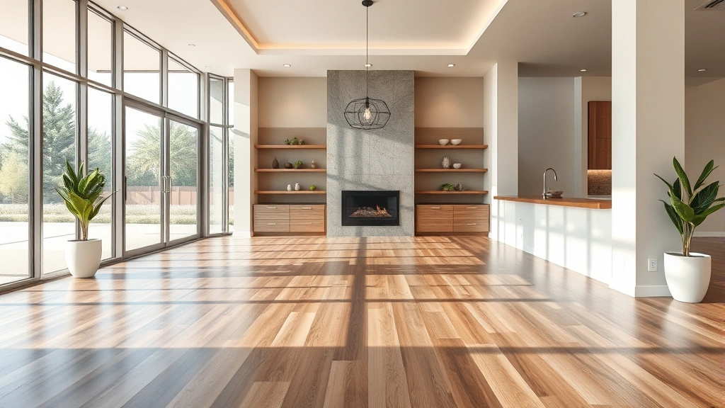 Flooring installation in West Sacramento, CA with various materials displayed in a showroom setting.