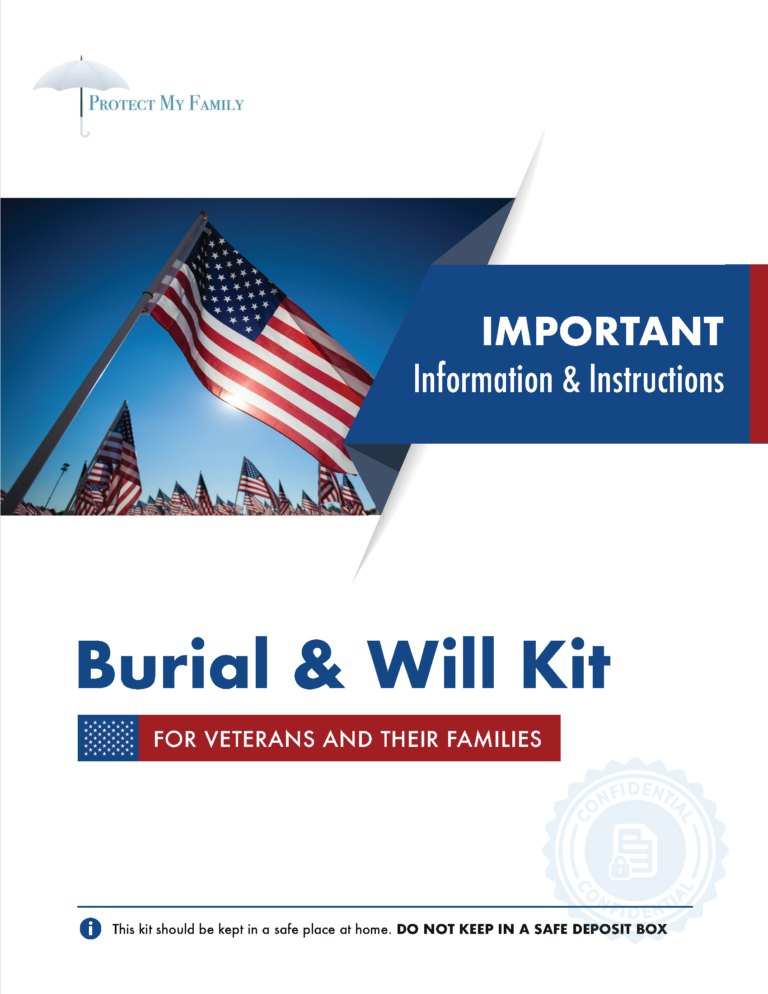 Veteran Will & Burial Kit Cover