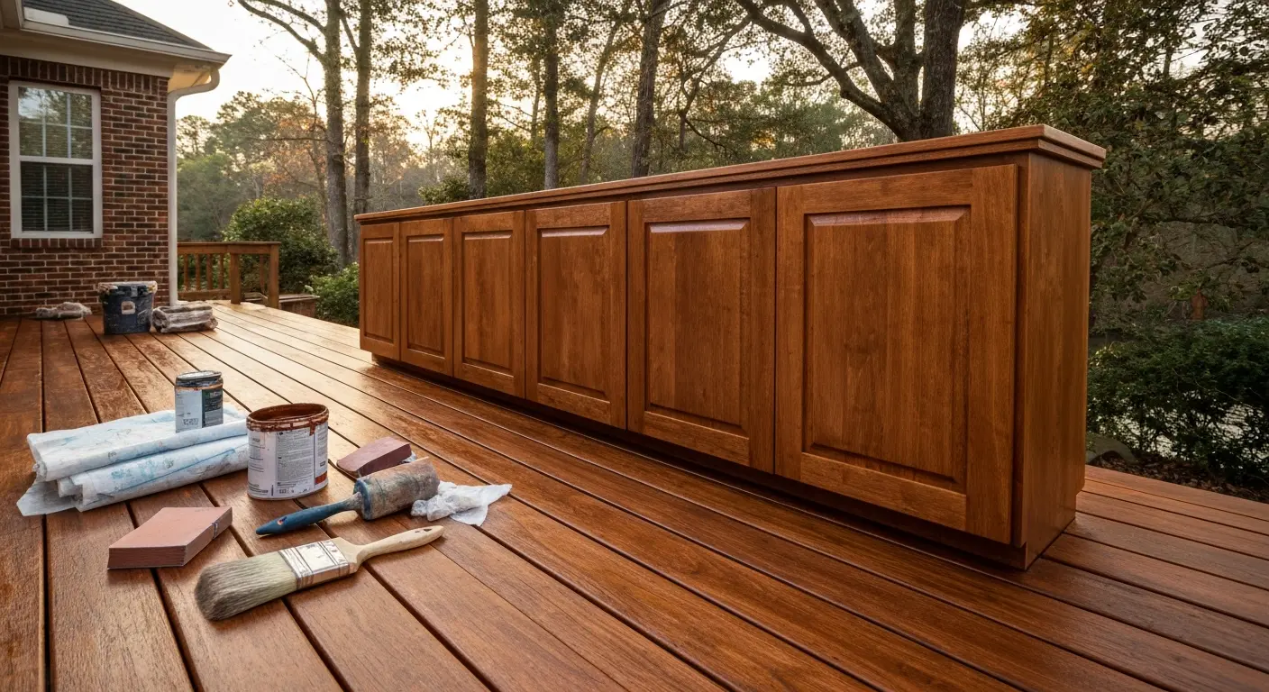 Cabinet and deck finishing