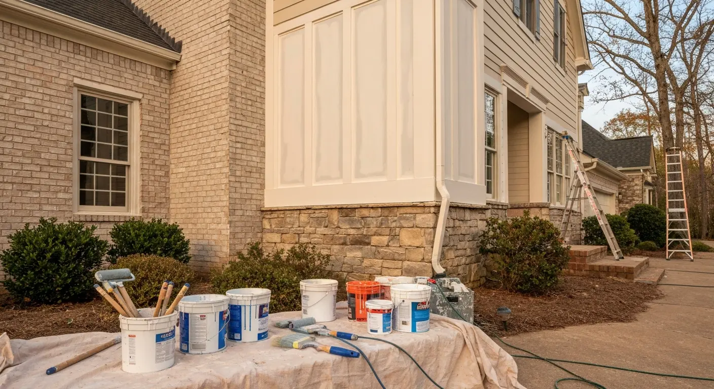 Exterior painting work