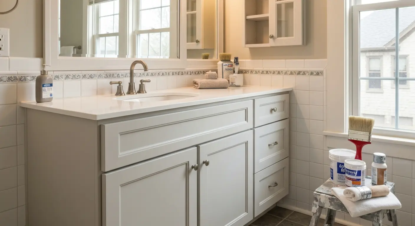 Bathroom cabinet painting