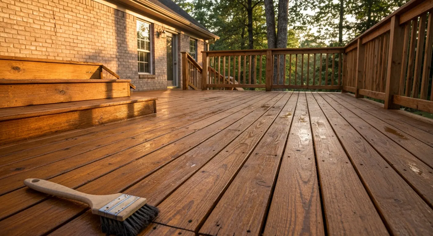 Deck staining and painting project