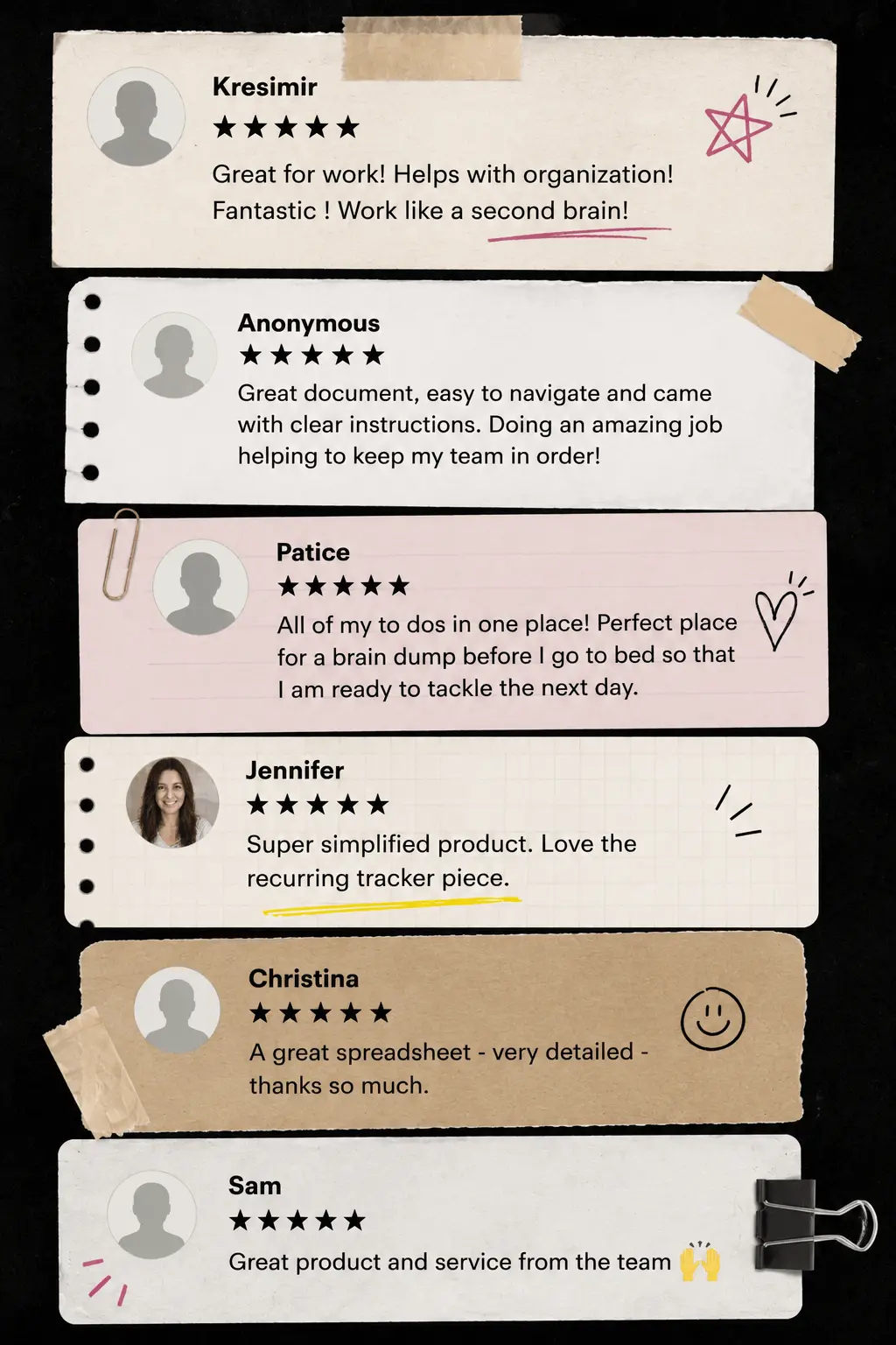 More customer reviews for habit tracker