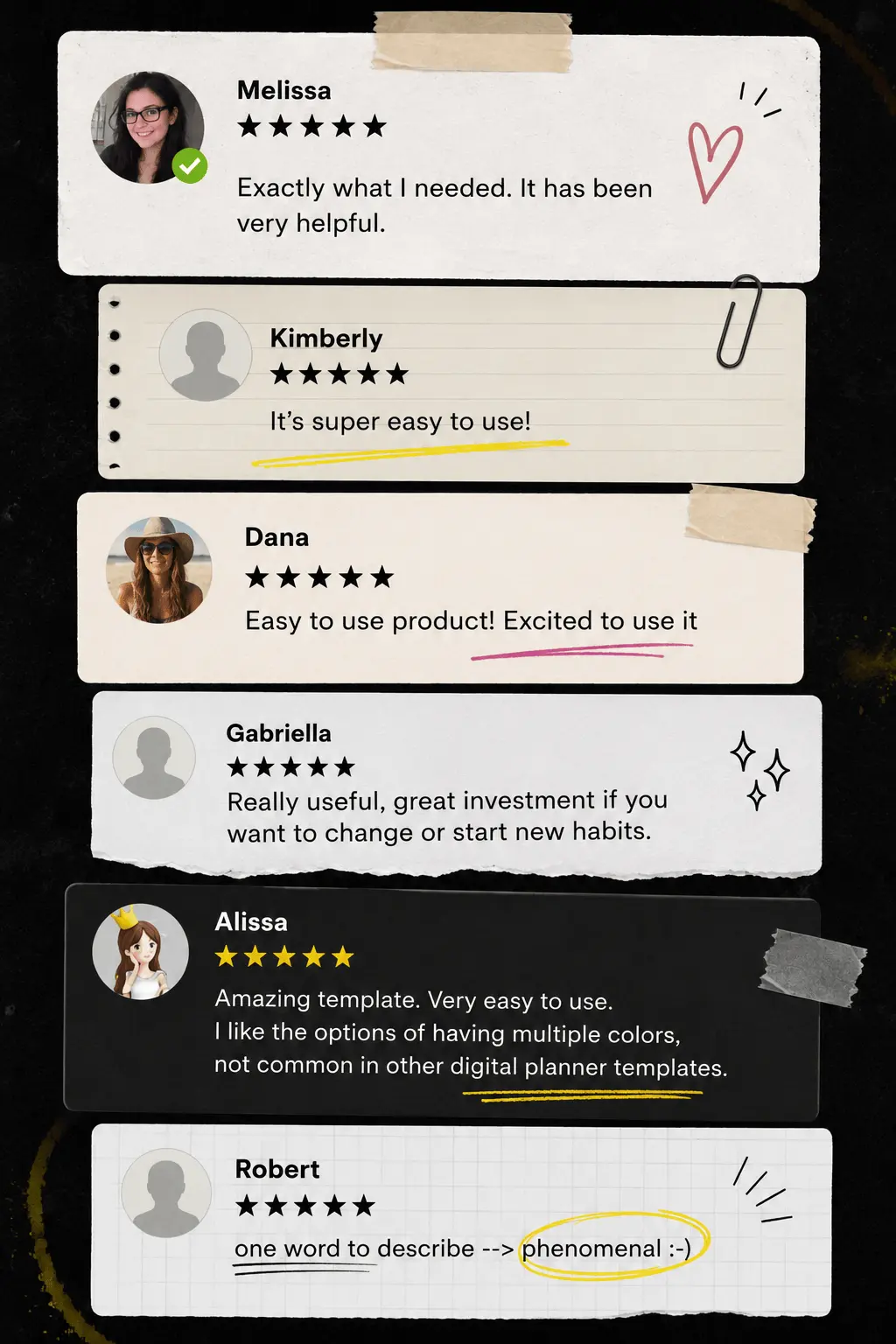 Real customer reviews for the habit tracker