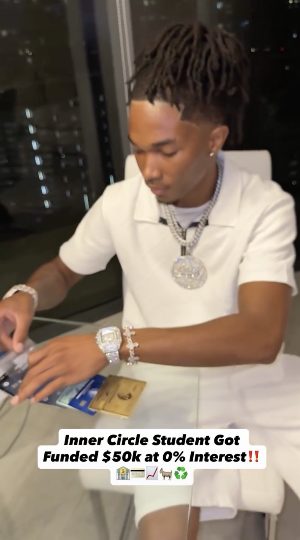 Student funded $50K at 0% interest