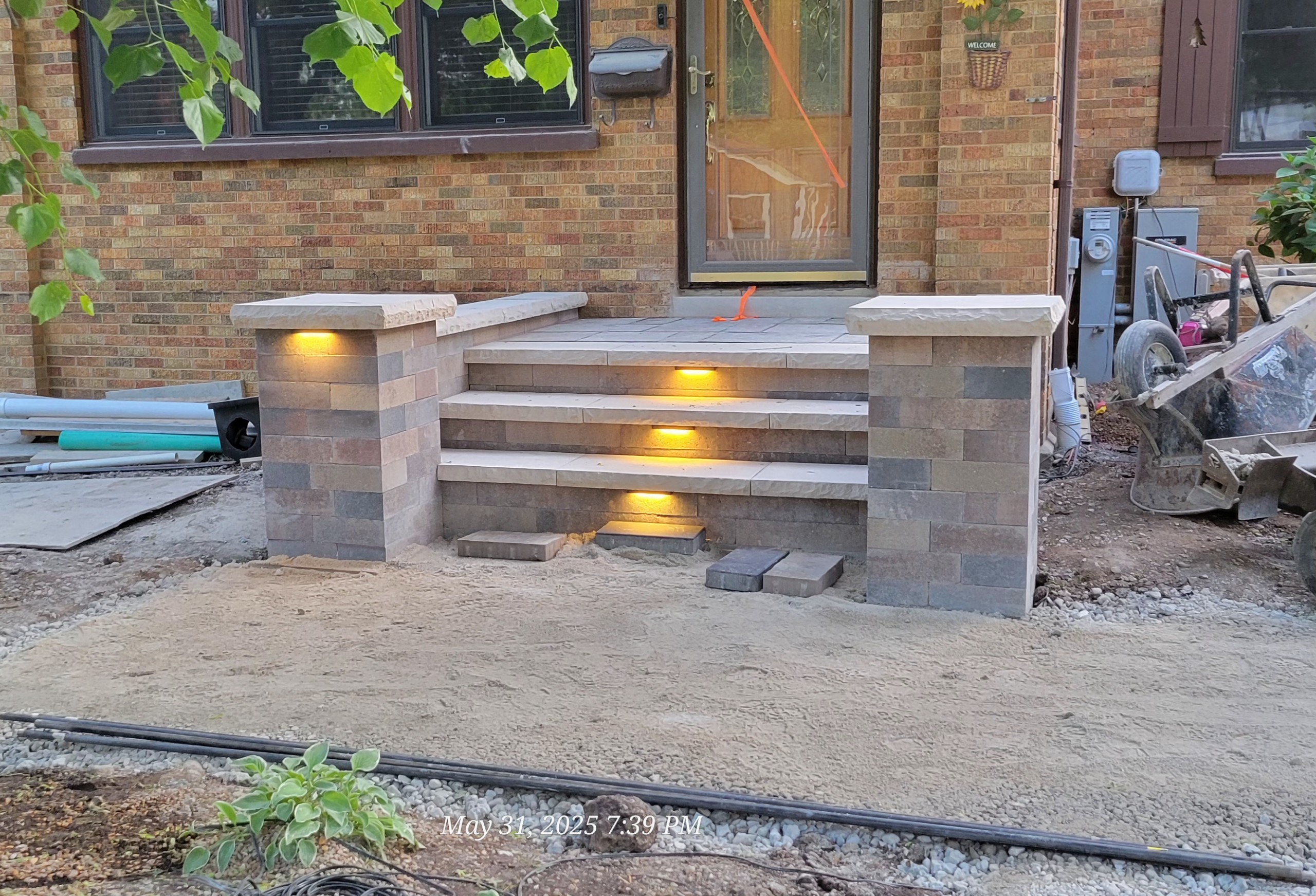 Concrete steps by The Rock Construction in Illinois