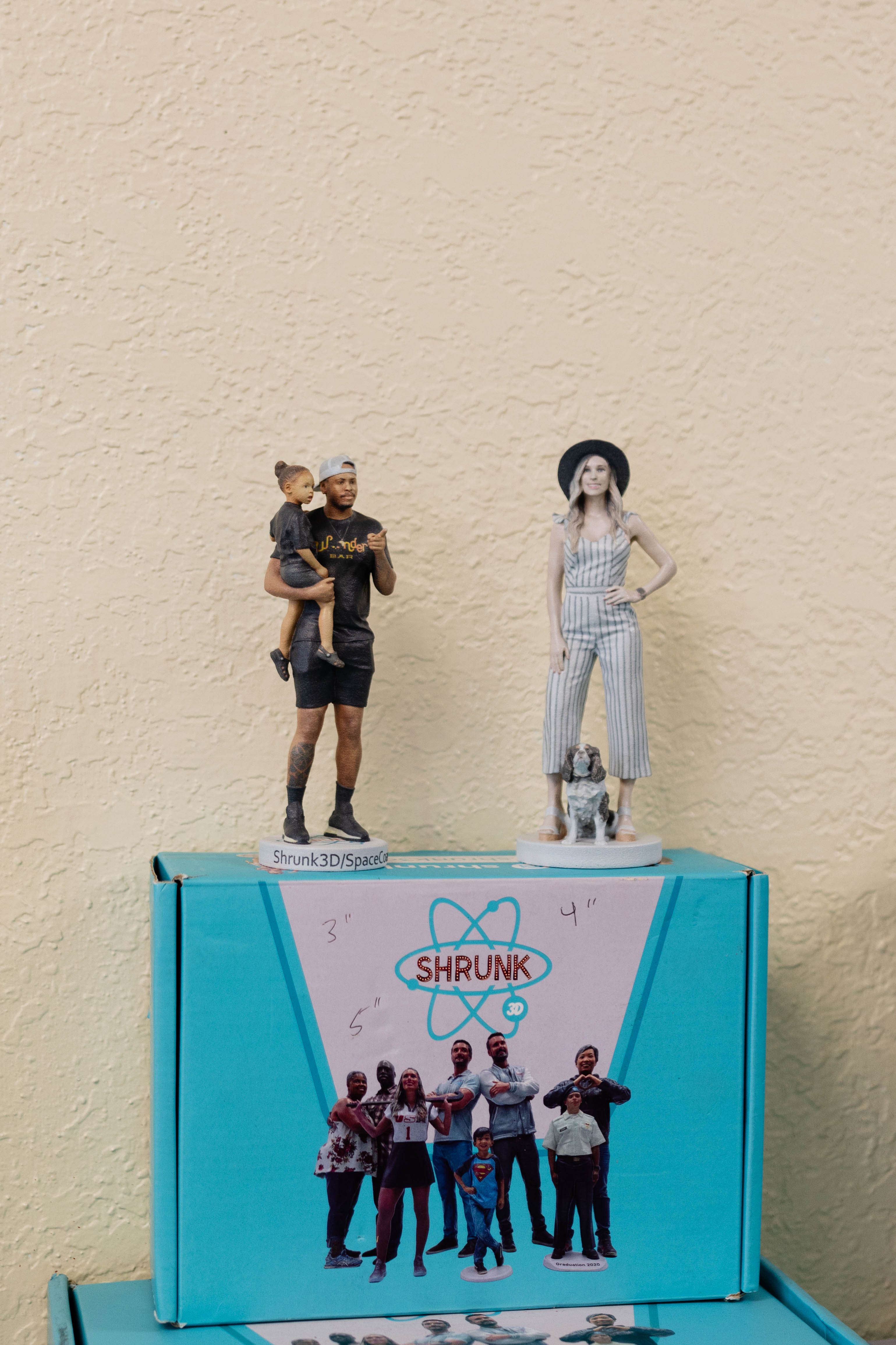 Shrunk 3D product packaging and gift box