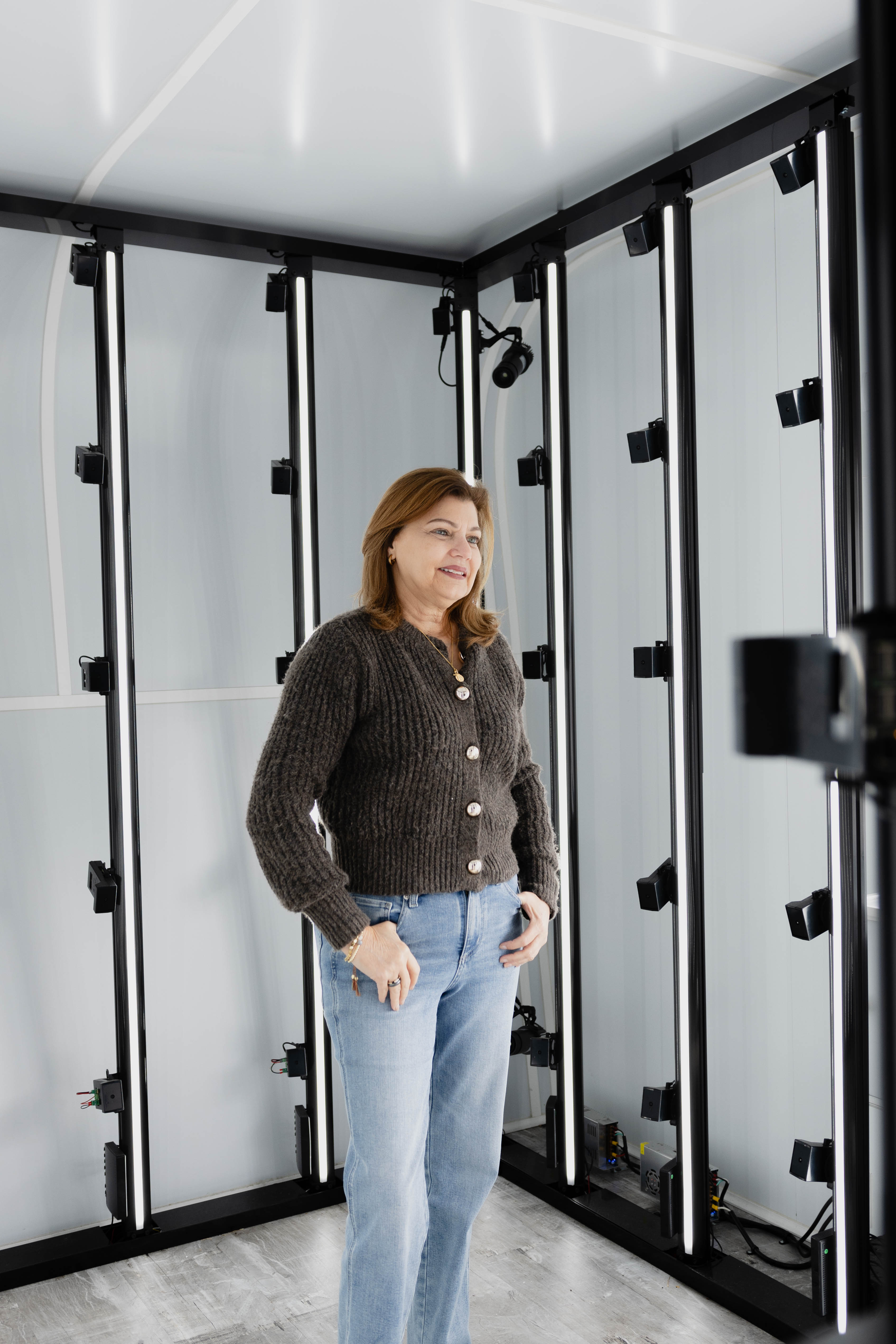 Inside 3D scanning booth