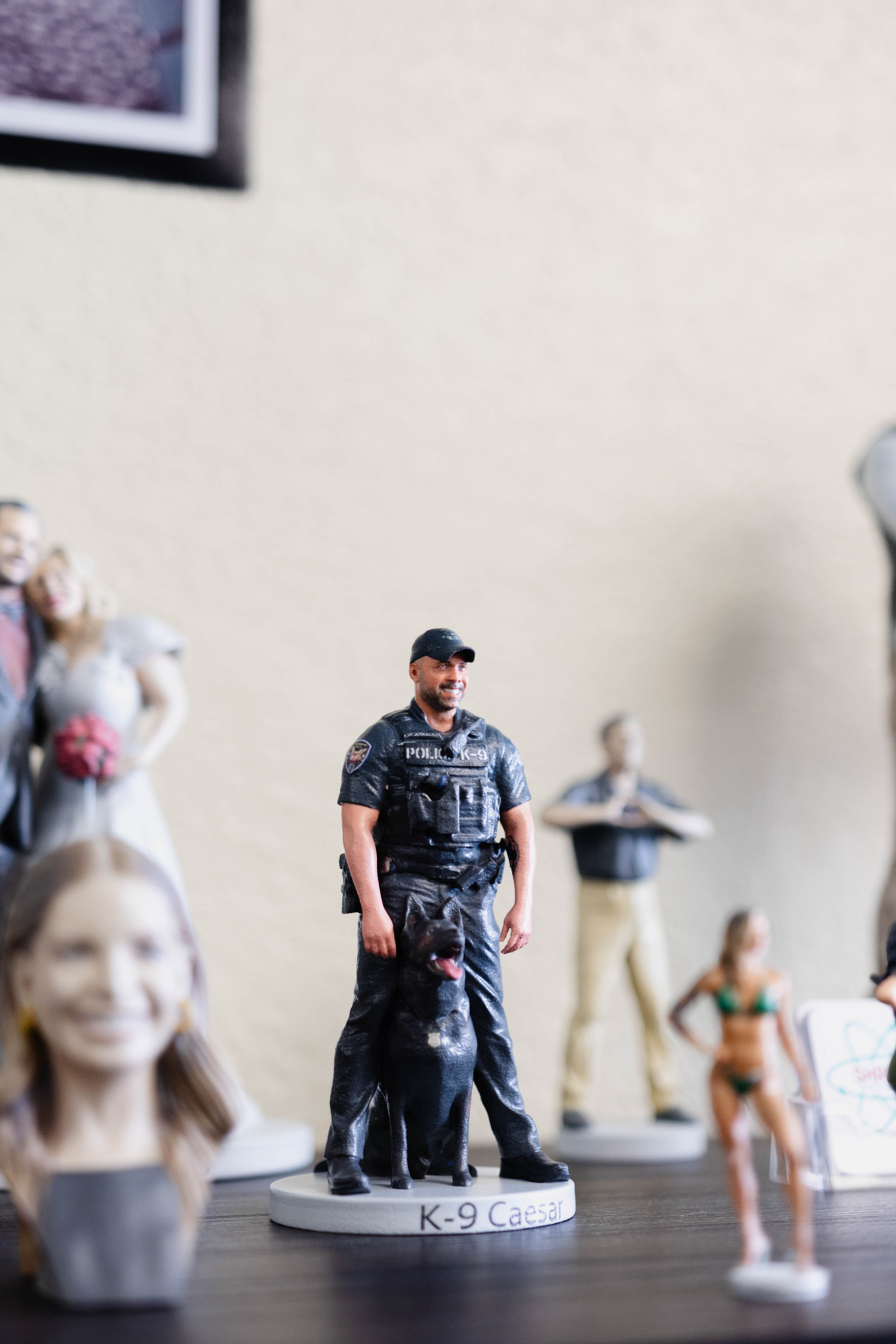 K-9 police dog miniature figurine