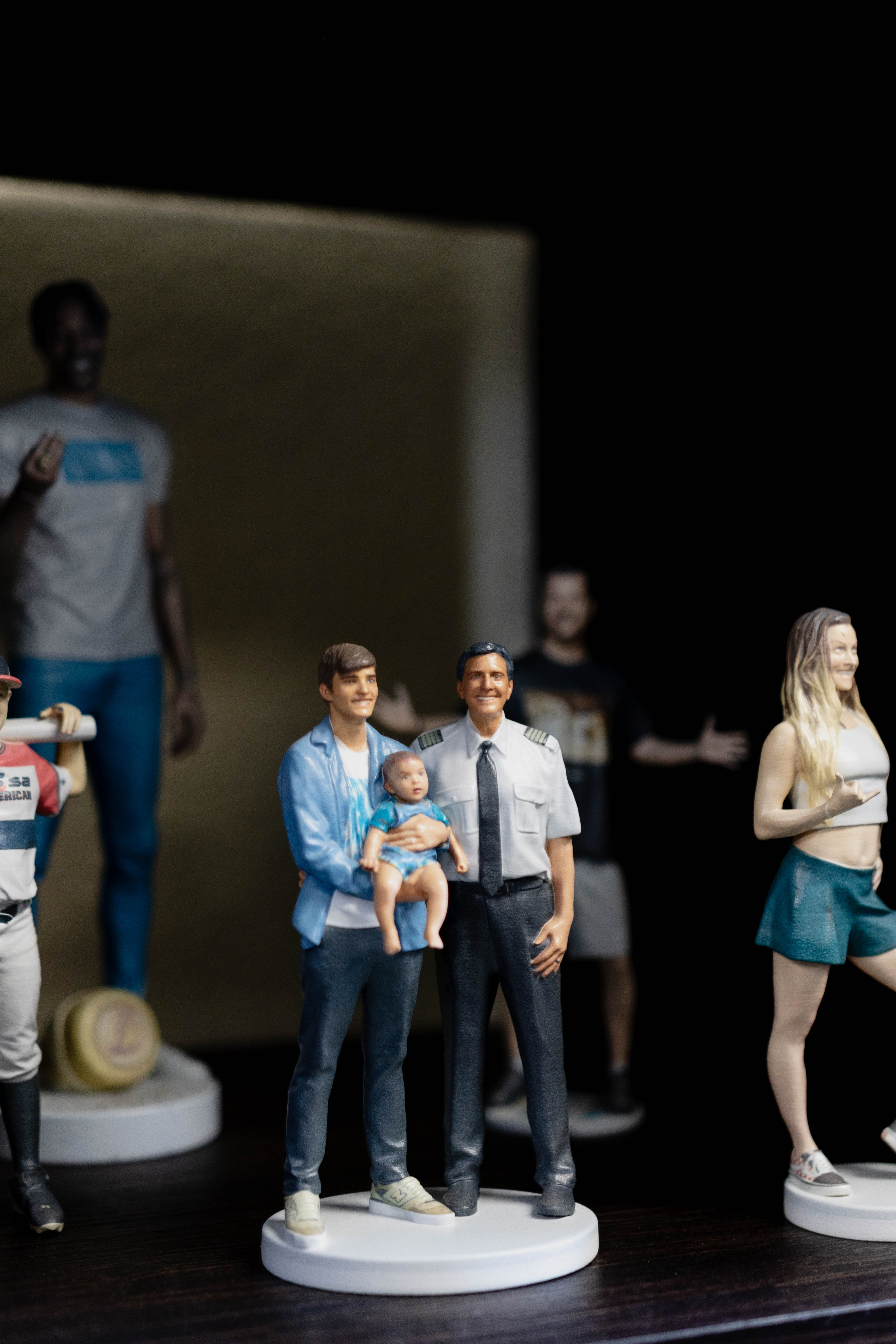 Shrunk 3D custom figurine set — couples and family