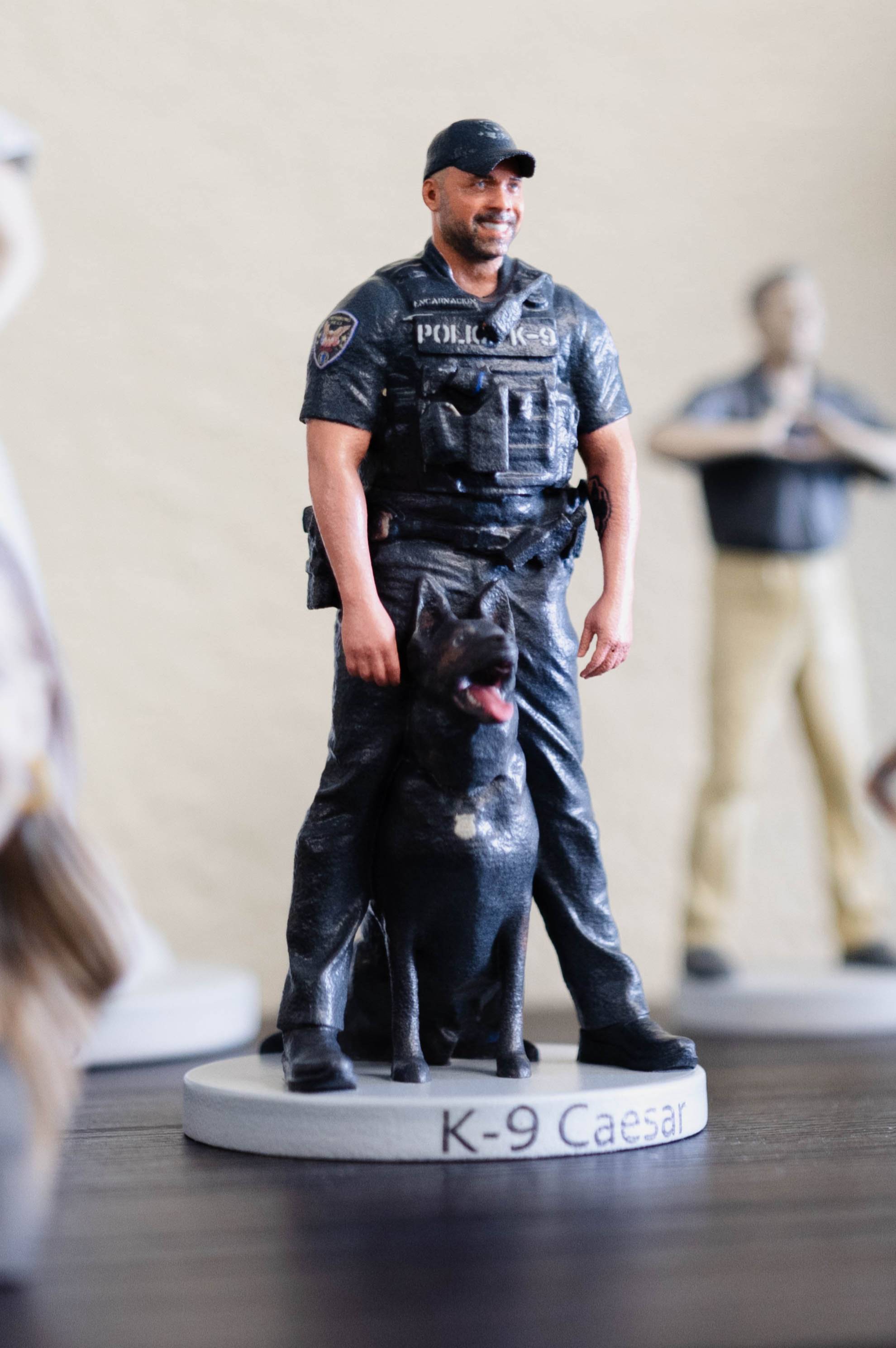 K-9 police dog miniature figurine