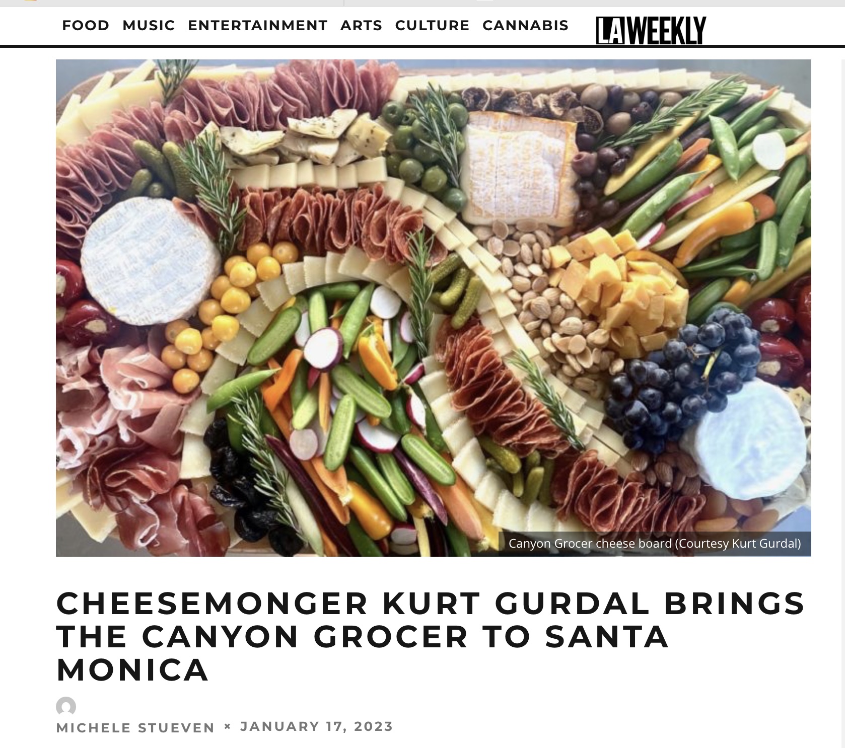 Kurt Gurdal Canyon Grocer in LA Weekly