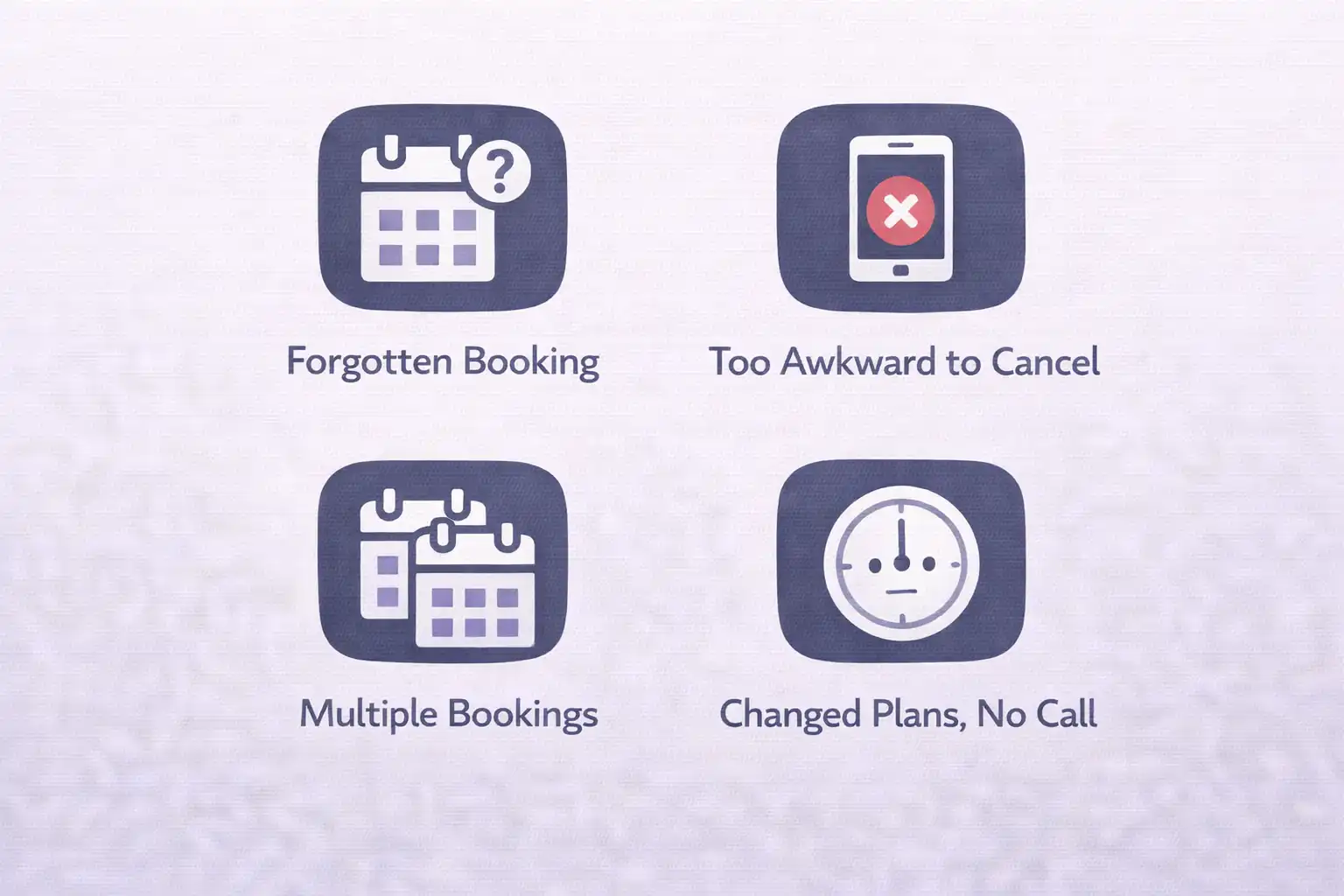 Why restaurant guests no-show — forgotten bookings, friction in cancelling, multiple reservations