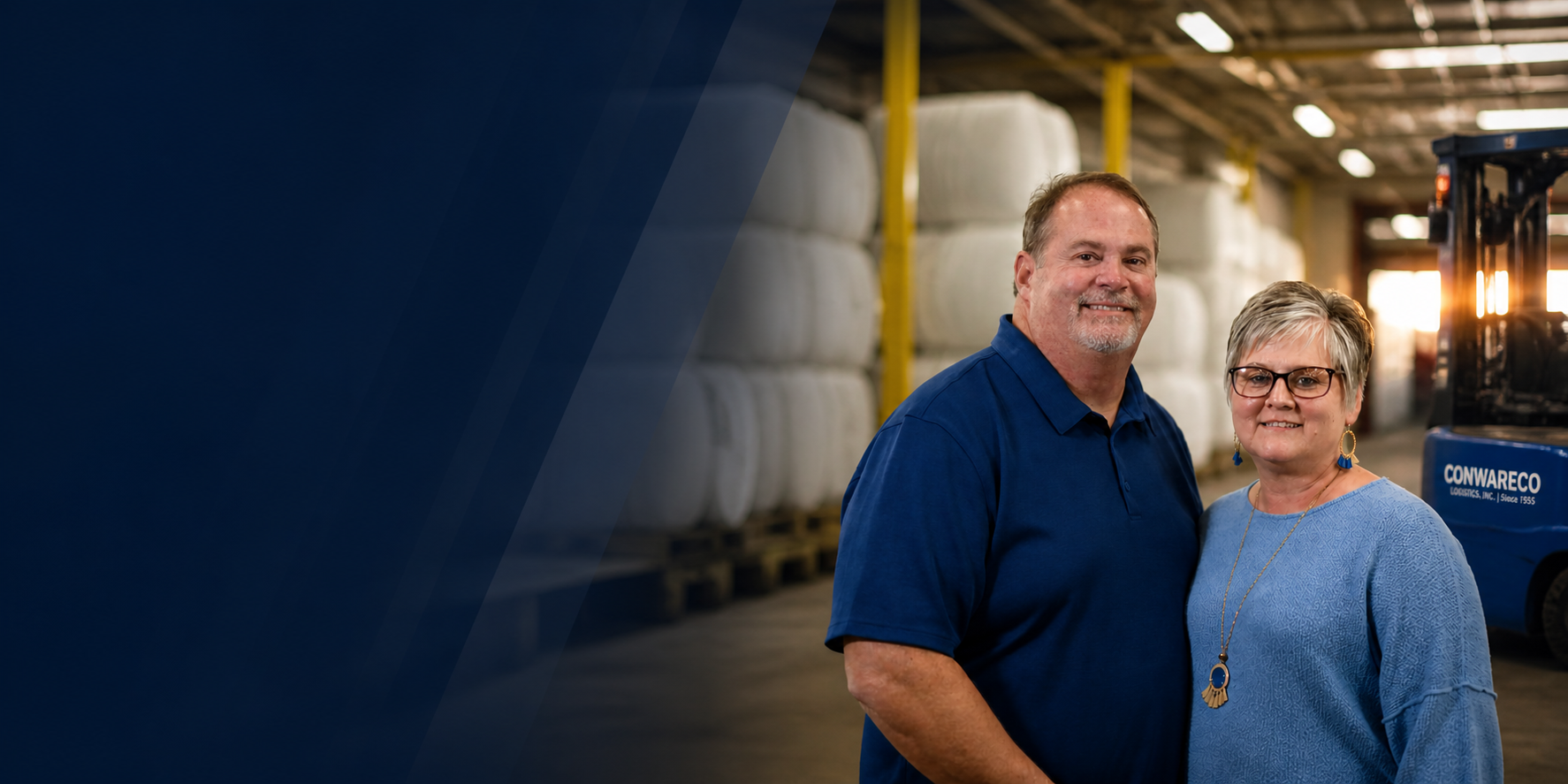 David Parham and Tracy Parham — Conwareco Logistics family owners and leadership team in Hickory, North Carolina