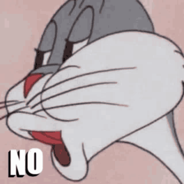 Animated reaction saying no