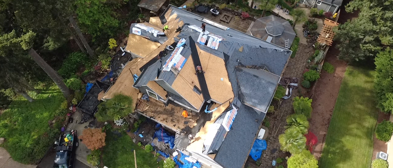 Newly installed asphalt shingle roof by Linnway Roofing & Construction in Eugene, Oregon