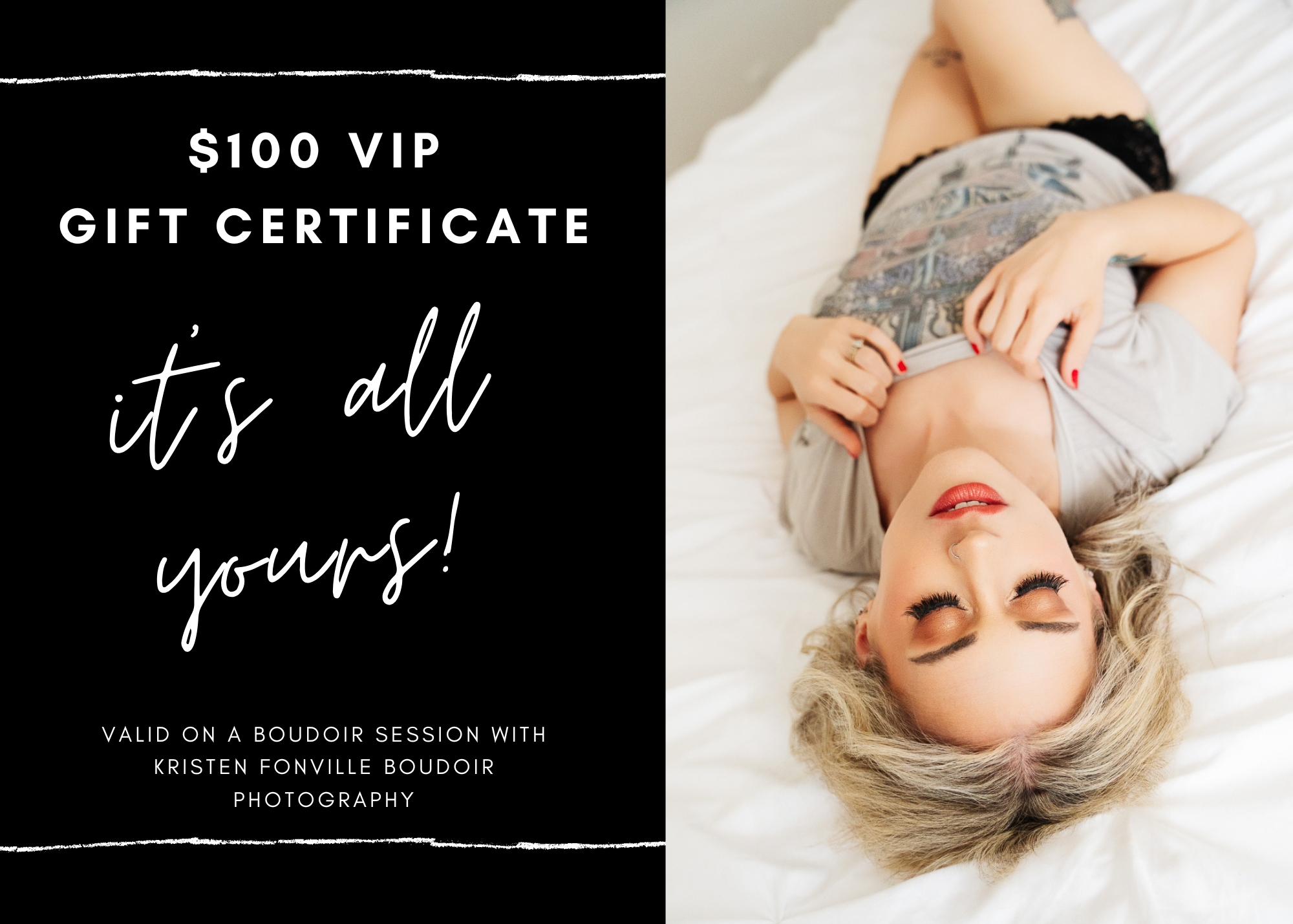 Kristen Fonville boudoir photo voucher