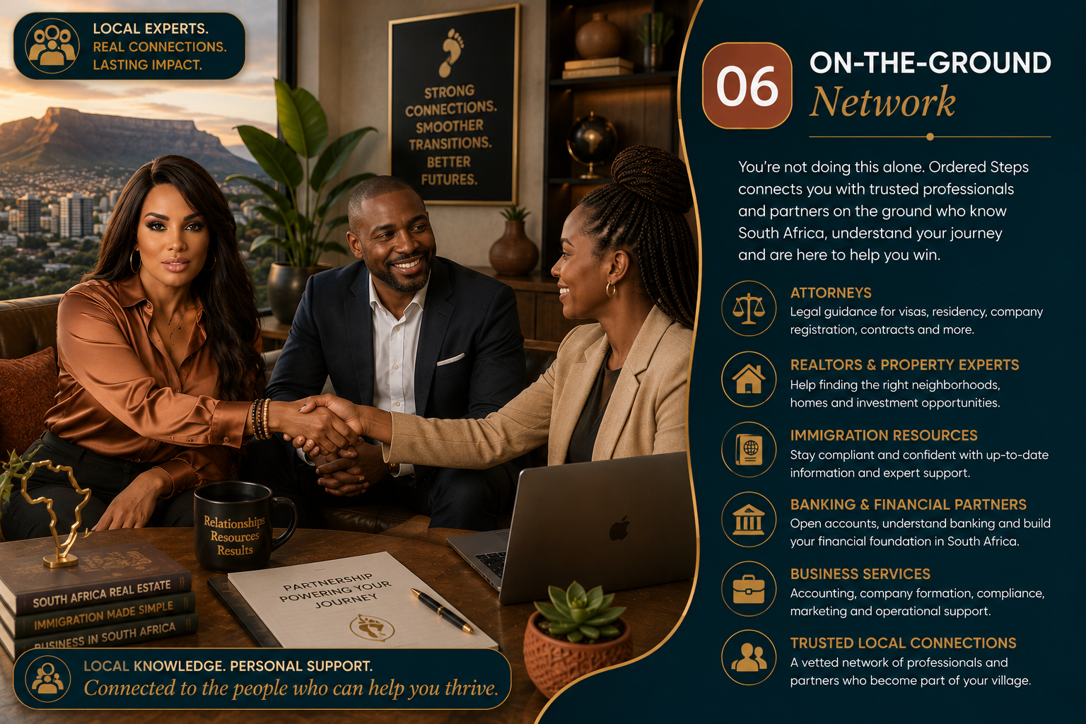 African American clients connecting with South African professionals