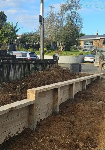 Portfolio Photo - Timber Retaining Wall Hamilton