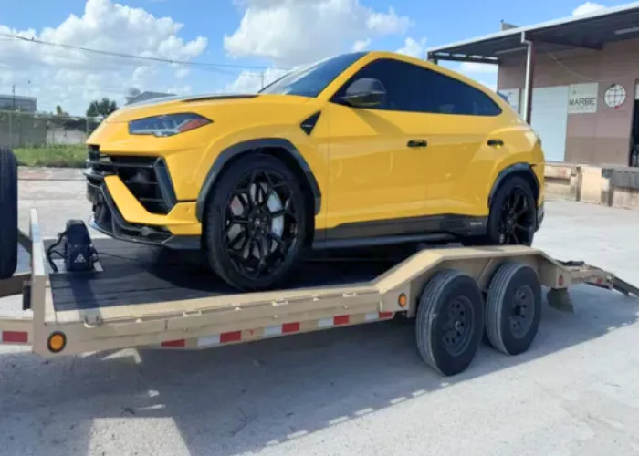 20' Car Hauler trailer rental at Del Angel Trailer Rentals in Cypress, TX